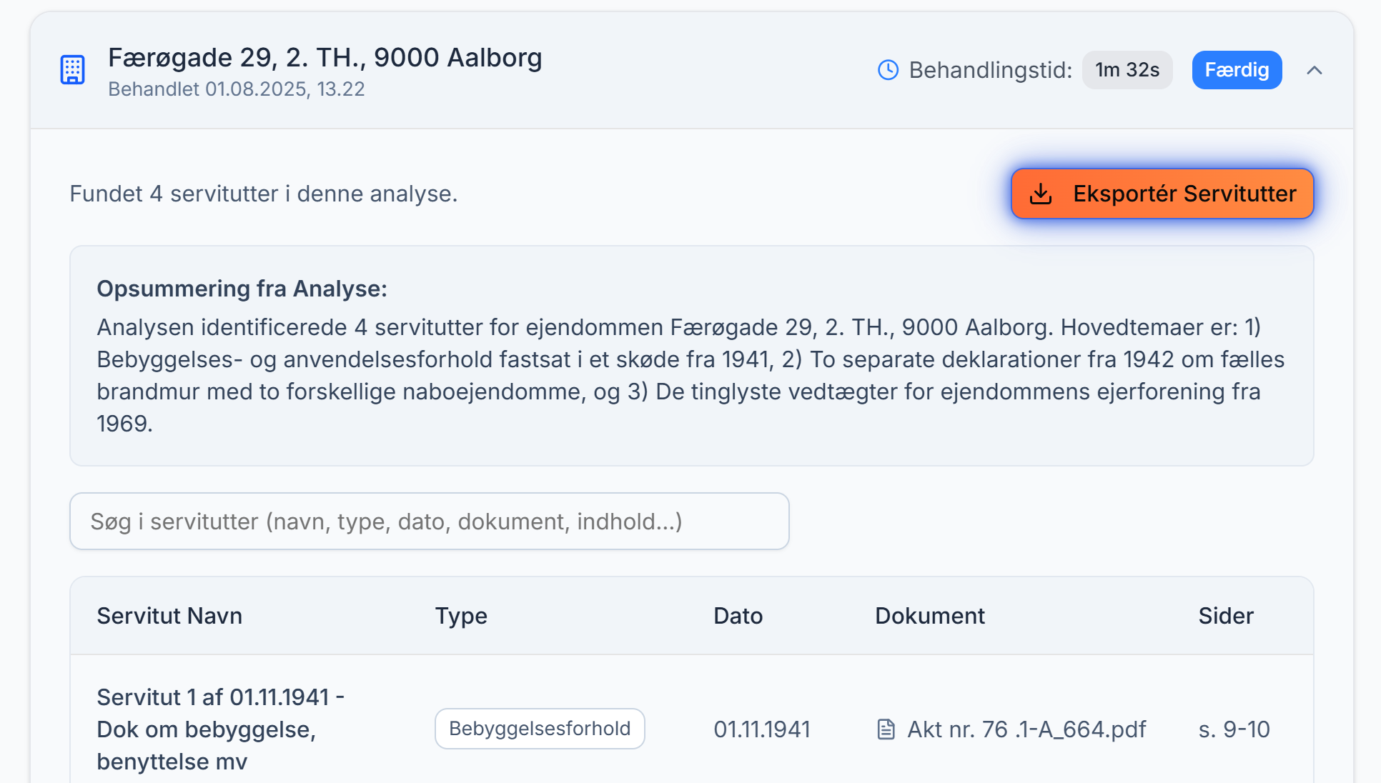 Vallora Export - Download alle servitutter